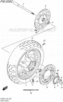 ROUE AVANT (AN400AL5 E19) pour Suzuki BURGMAN 400 2015