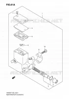 MAITRE CYLINDRE ARRIERE (MODEL K8/K9/L0) pour Suzuki BURGMAN 400 2010