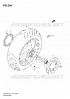 ROUE ARRIERE (AN400AK9/AL0/ZAL0) pour Suzuki BURGMAN 400 2010
