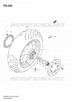 ROUE ARRIERE (AN400AK9/AL0/ZAL0) pour Suzuki BURGMAN 400 2010