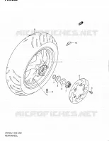 ROUE ARRIERE (AN400L1 E02) pour Suzuki BURGMAN 400 2011