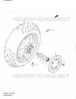 ROUE ARRIERE (AN400L1 E19) pour Suzuki BURGMAN 400 2011