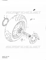 ROUE ARRIERE (AN400ZAL1 E02) pour Suzuki BURGMAN 400 2011
