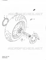 ROUE ARRIERE (AN400ZAL1 E02) pour Suzuki BURGMAN 400 2011