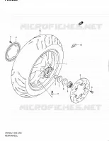 ROUE ARRIERE (AN400ZAL1 E19) pour Suzuki BURGMAN 400 2011