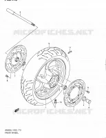 ROUE AVANT (AN400L1 E02) pour Suzuki BURGMAN 400 2011