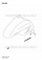 GARDE BOUE AVANT (MODEL L0) pour Suzuki BURGMAN 400 2010