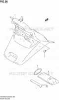 GARDE BOUE ARRIERE pour Suzuki BURGMAN 650 2010