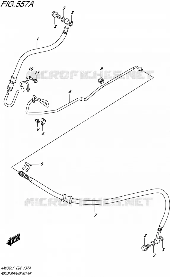 DURITE DE FREIN ARRIERE Suzuki SCOOTER 650 BURGMAN 2015  AN650Z L5 (E02)