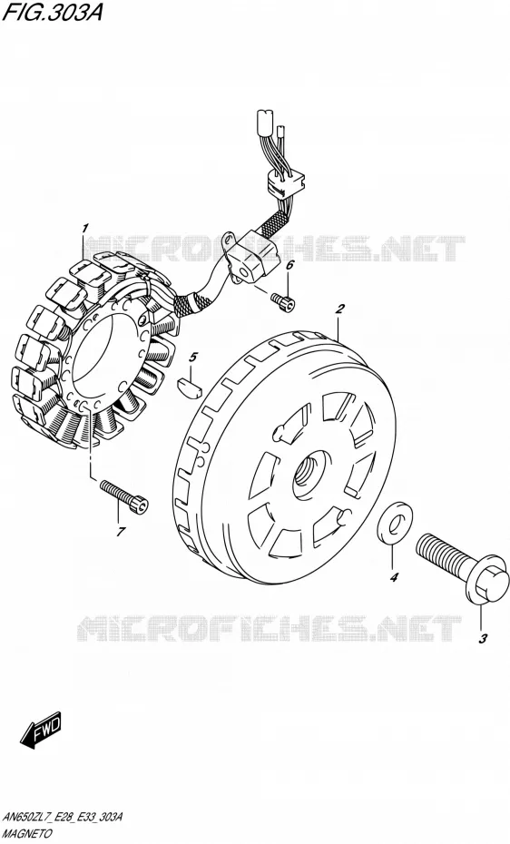 ALLUMAGE ROTOR - STATOR Suzuki SCOOTER 650 BURGMAN 2017  AN650Z L7 (E03,E28,E33)
