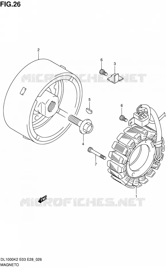 ALLUMAGE ROTOR - STATOR Suzuki MOTO 1000 V-STROM 2003  DL1000 K3 (E03,E28,E33)