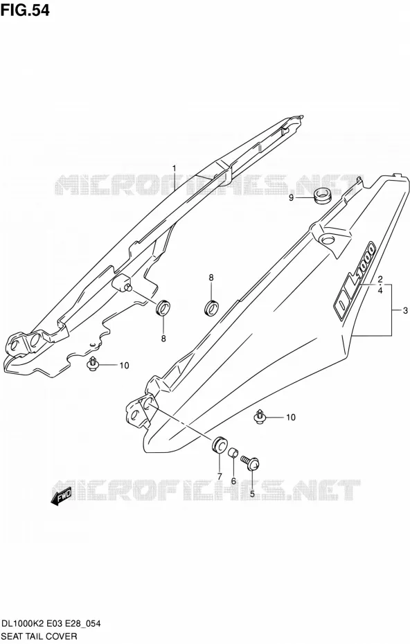 CARENAGES ARRIERE (MODELE K2) Suzuki MOTO 1000 V-STROM 2003  DL1000 K3 (E03,E28,E33)