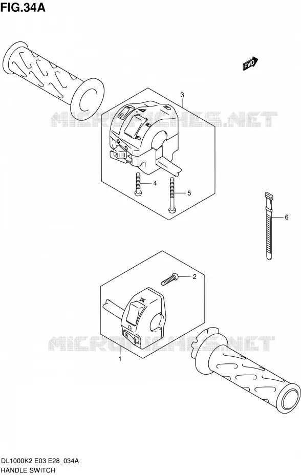 COMMODOS (MODELE K4) Suzuki MOTO 1000 V-STROM 2003  DL1000 K3 (E03,E28,E33)