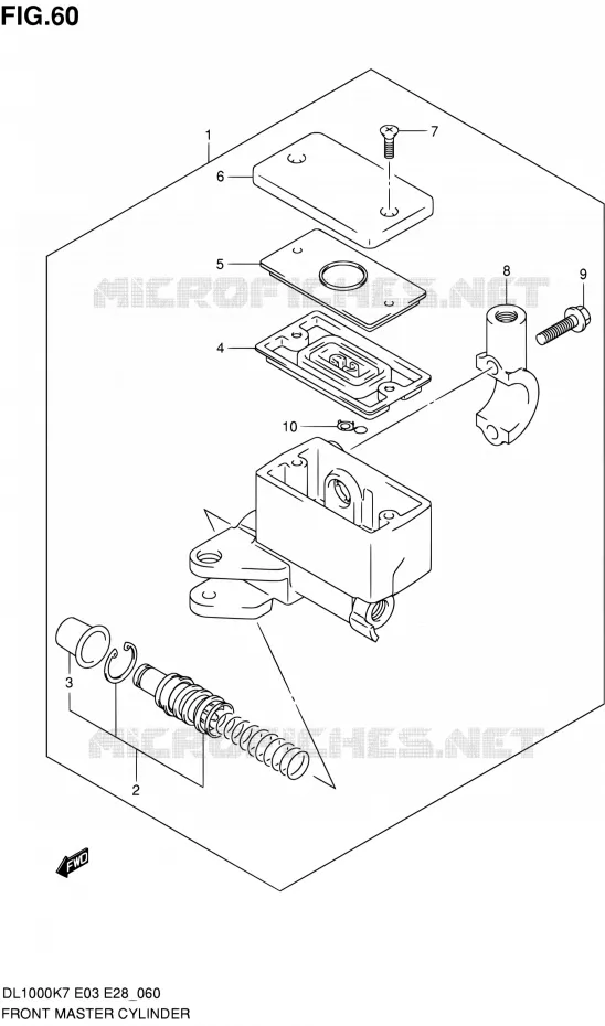 MAITRE CYLINDRE AVANT Suzuki MOTO 1000 V-STROM 2010  DL1000 L0 (E03,E28,E33)
