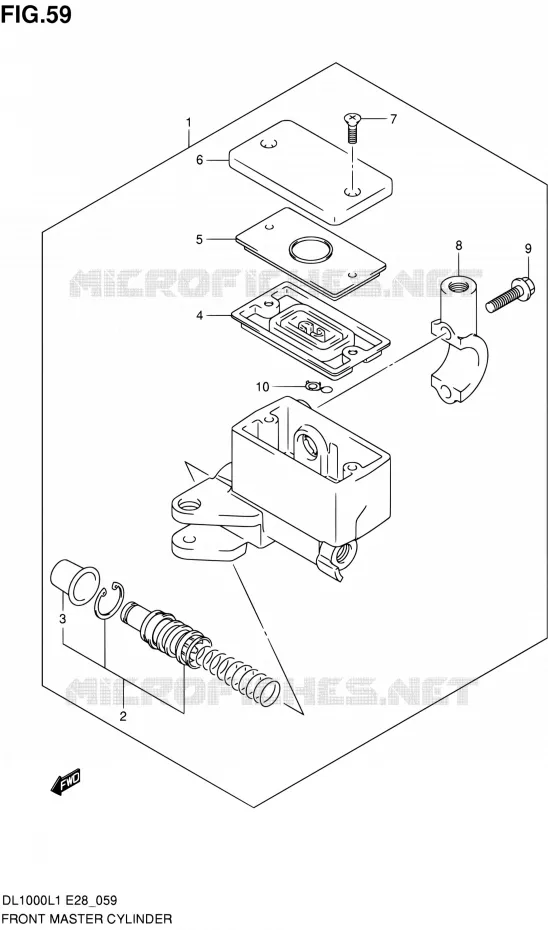 MAITRE CYLINDRE AVANT Suzuki MOTO 1000 V-STROM 2011  DL1000 L1 (E03,E28,E33)