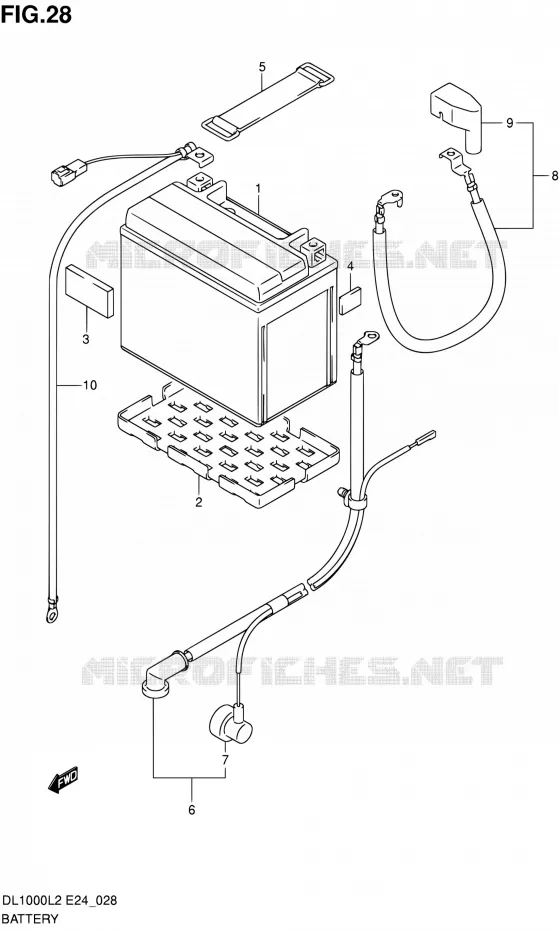 BATTERIE Suzuki MOTO 1000 V-STROM 2012  DL1000 L2 (E24)