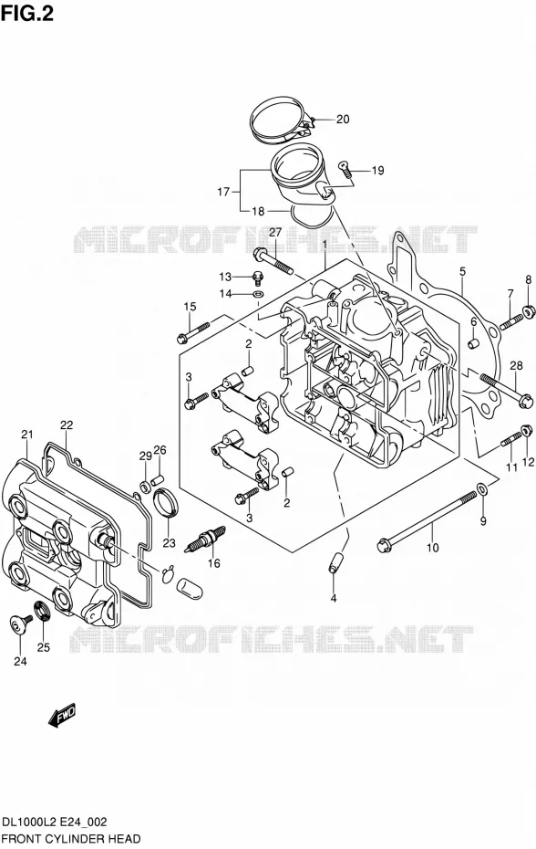 CULASSE AVANT Suzuki MOTO 1000 V-STROM 2012  DL1000 L2 (E24)