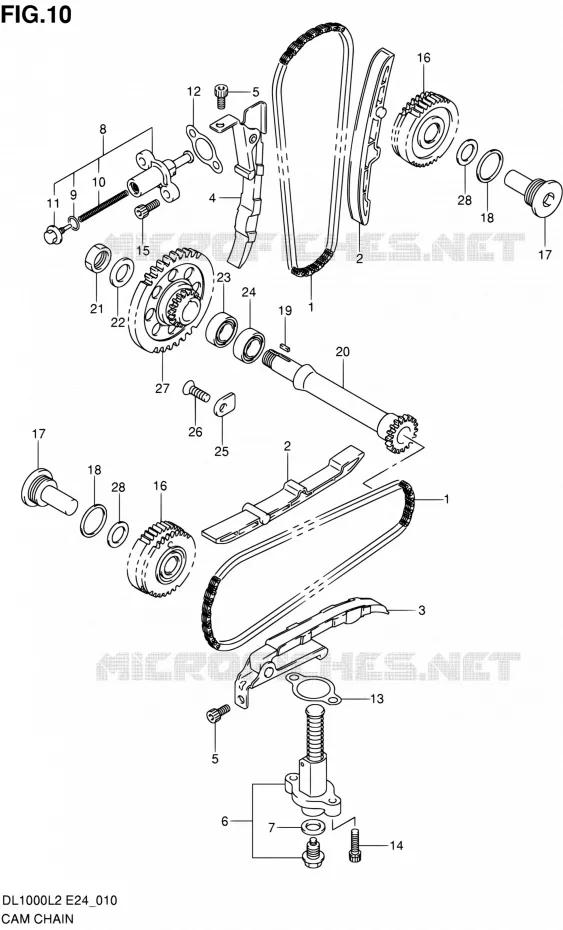 DISTRIBUTION Suzuki MOTO 1000 V-STROM 2012  DL1000 L2 (E24)
