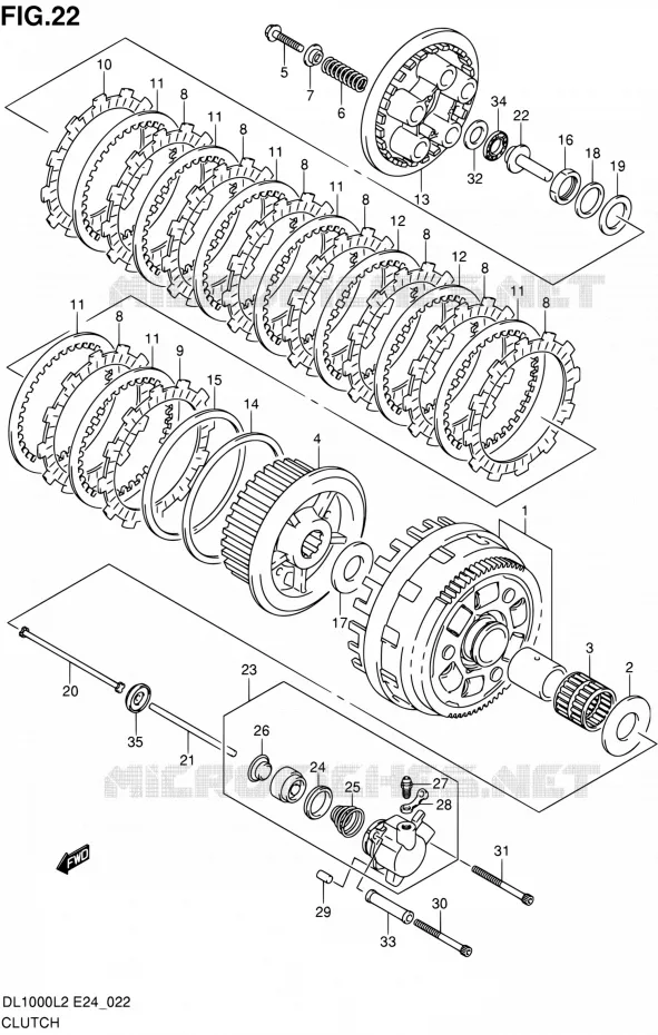 EMBRAYAGE Suzuki MOTO 1000 V-STROM 2012  DL1000 L2 (E24)