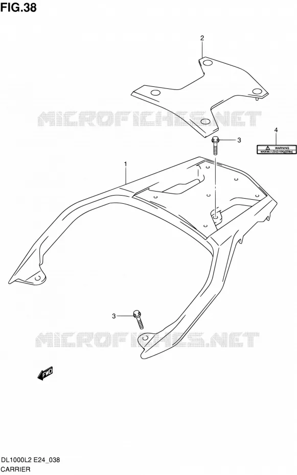 PORTE PAQUET Suzuki MOTO 1000 V-STROM 2012  DL1000 L2 (E24)