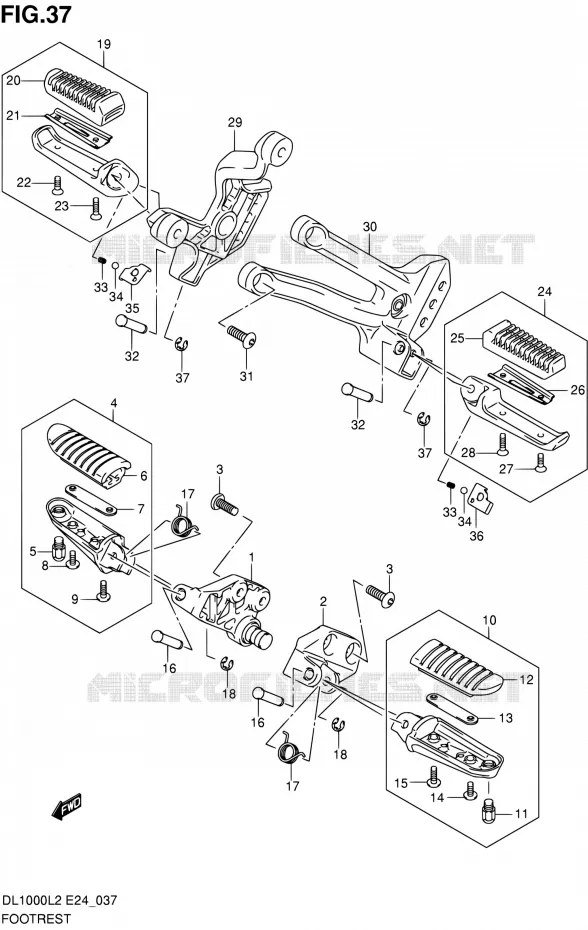REPOSE PIED Suzuki MOTO 1000 V-STROM 2012  DL1000 L2 (E24)