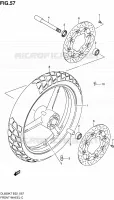 ROUE AVANT (DL650K7/K8/K9/L0/UEL0) pour Suzuki V-STROM 650 2010