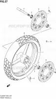 ROUE AVANT (DL650K7/K8/K9/L0/UEL0) pour Suzuki V-STROM 650 2010