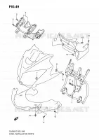 SUPPORT CARENAGE AVANT pour Suzuki V-STROM 650 2010