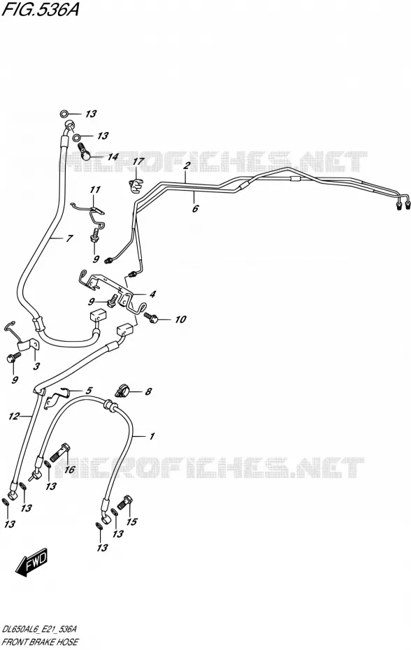 DURITE DE FREIN AVANT Suzuki MOTO 650 V-STROM 2016  DL650AUE L6 (E21)
