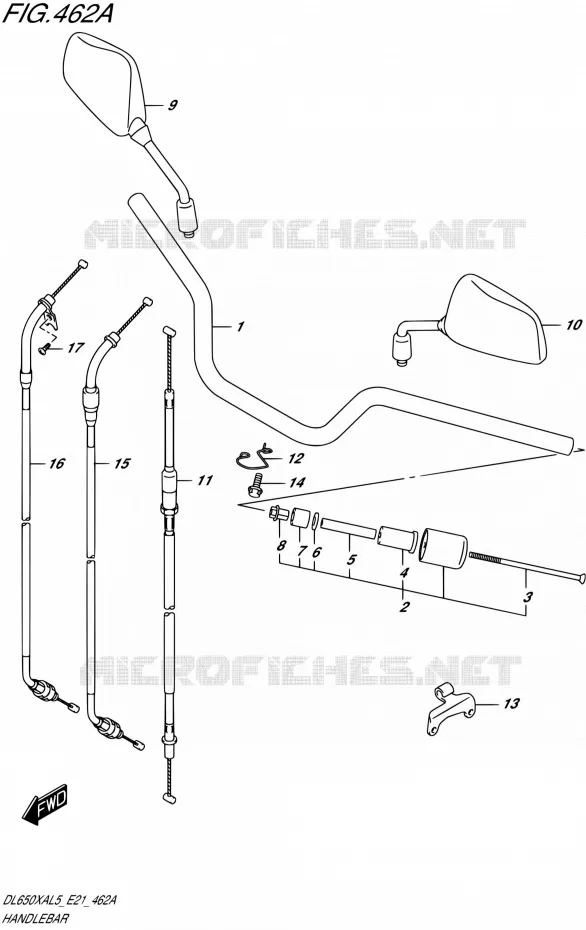 GUIDON Suzuki MOTO 650 V-STROM 2015  DL650XA L5 (E21)