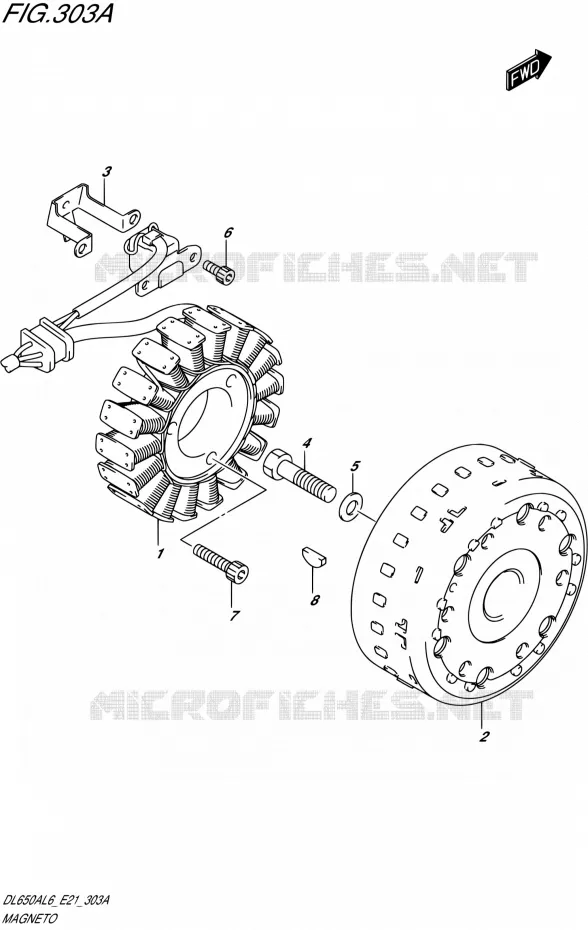 ALLUMAGE ROTOR - STATOR Suzuki MOTO 650 V-STROM 2016  DL650XAUE L6 (E21)