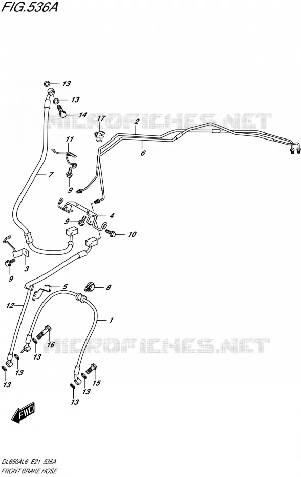 DURITE DE FREIN AVANT Suzuki MOTO 650 V-STROM 2016  DL650XAUE L6 (E21)