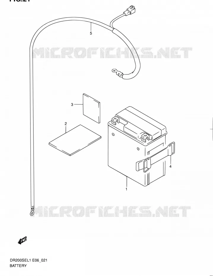BATTERIE Suzuki MOTO 200 DR 2011  DR200SE L1 (E06,E24)