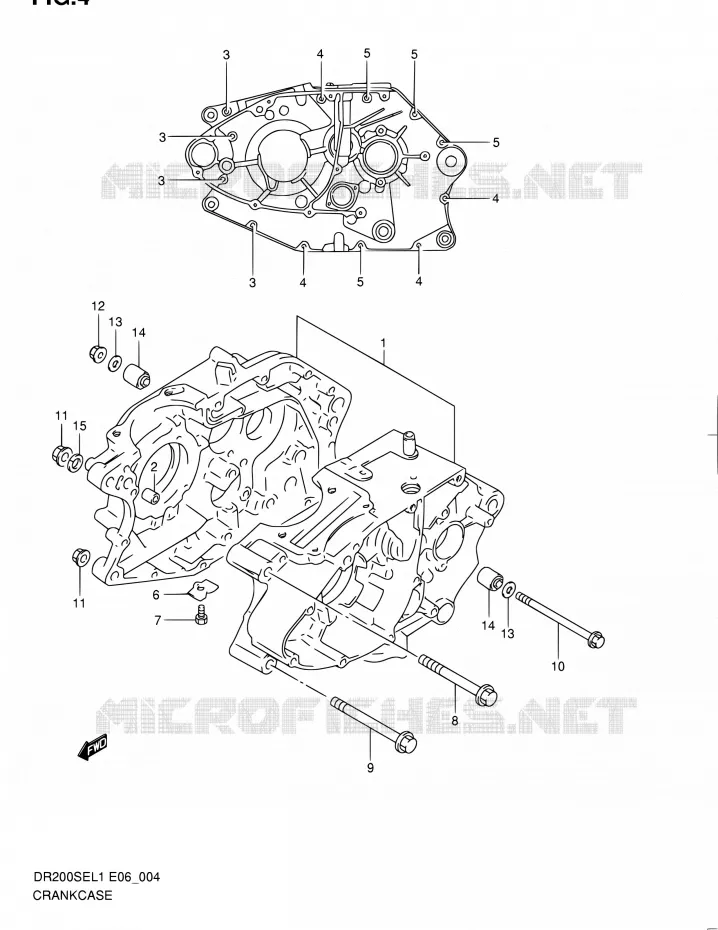 CARTER Suzuki MOTO 200 DR 2011  DR200SE L1 (E06,E24)