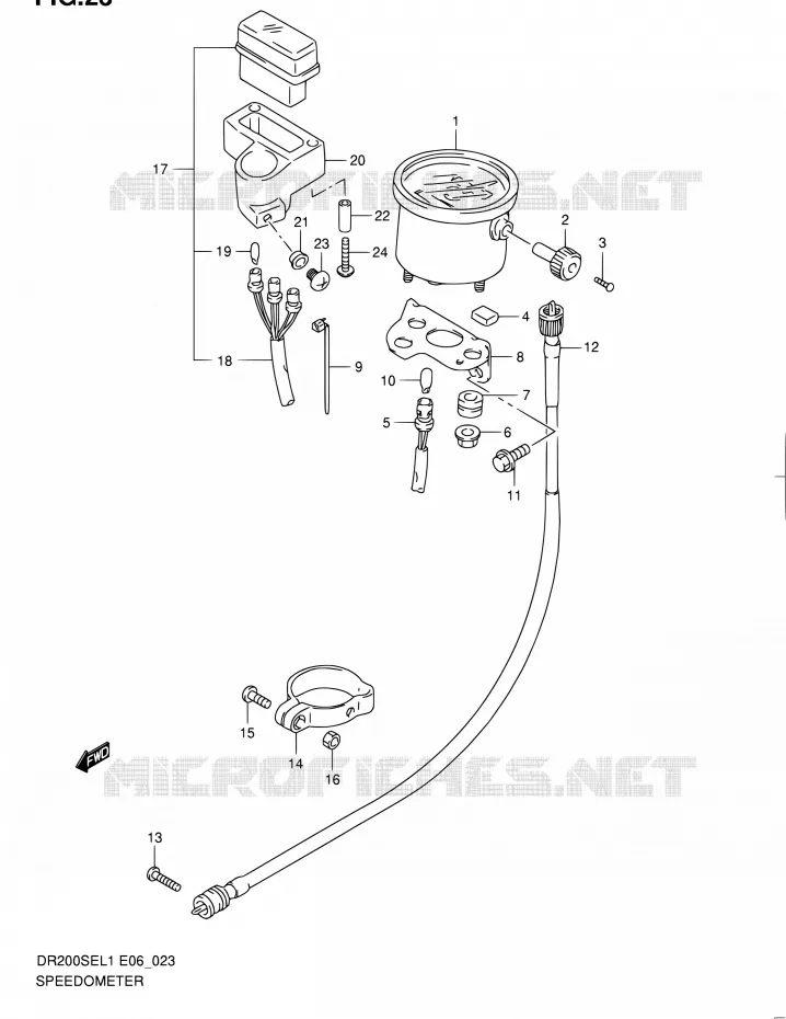 COMPTEUR Suzuki MOTO 200 DR 2011  DR200SE L1 (E06,E24)