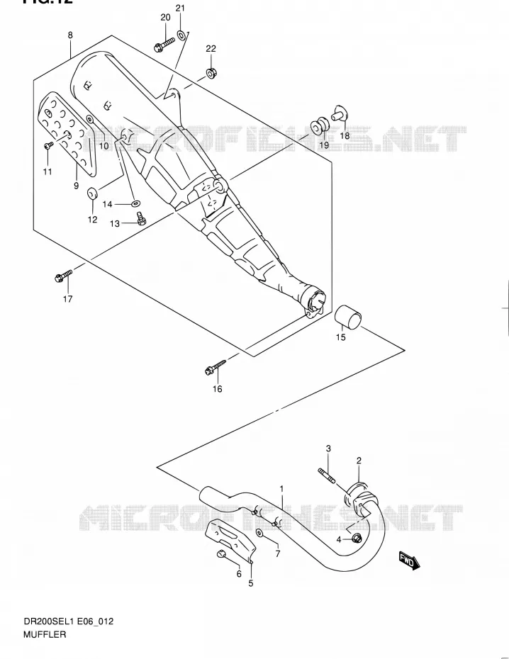SILENCIEUX Suzuki MOTO 200 DR 2011  DR200SE L1 (E06,E24)