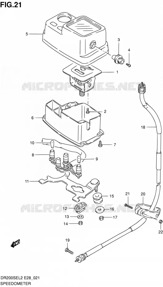 COMPTEUR Suzuki MOTO 200 DR 2012  DR200SE L2 (E03,E28,E33)