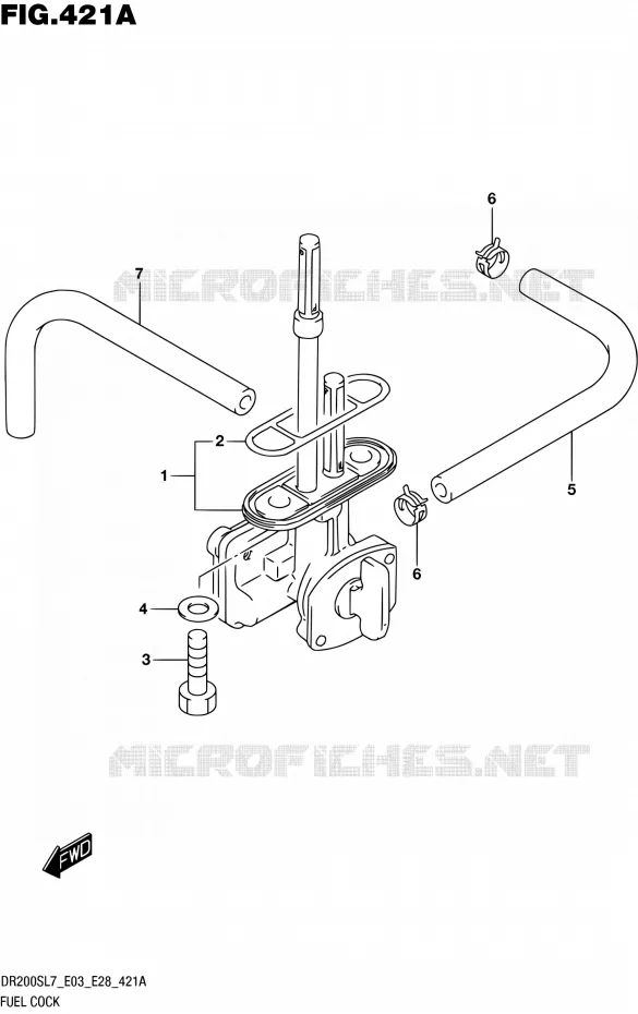 ROBINET D'ESSENCE (DR200SL7 E03) Suzuki MOTO 200 DR 2017  DR200S L7 (E03,E28,E33)
