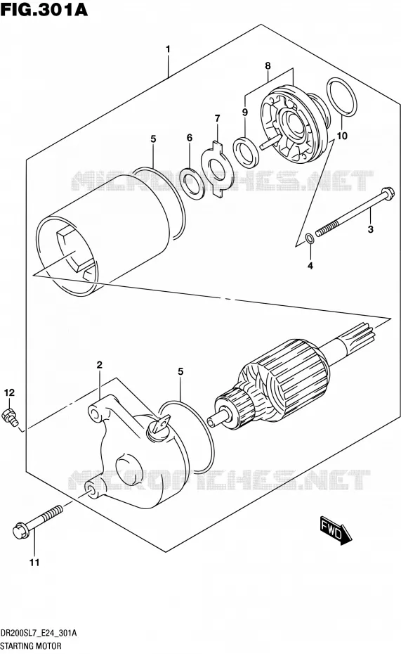 DEMARREUR Suzuki MOTO 200 DR 2017  DR200S L7 (E24)