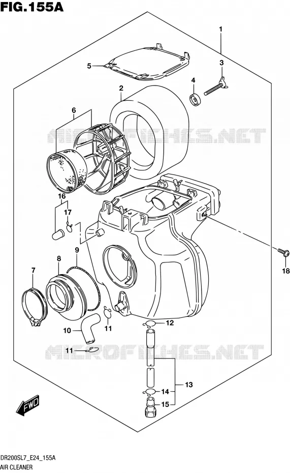 FILTRE A AIR Suzuki MOTO 200 DR 2017  DR200S L7 (E24)