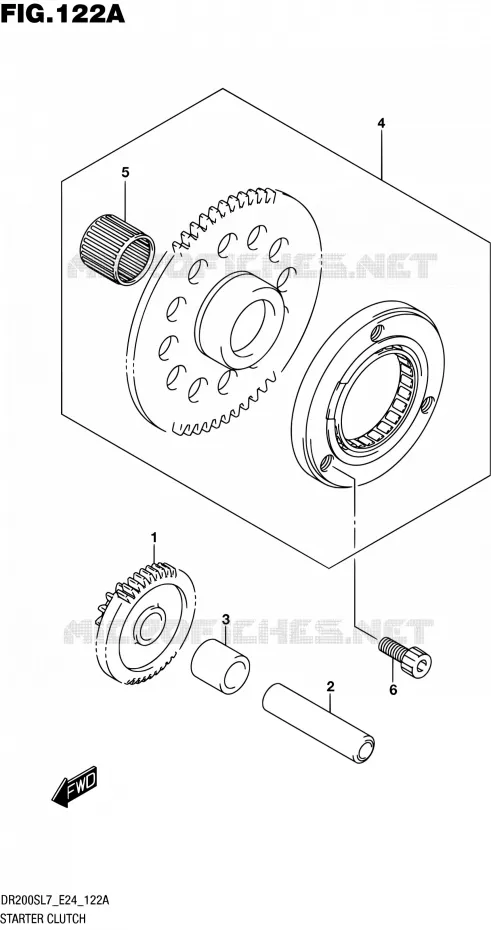 ROUE LIBRE DE DEMARREUR Suzuki MOTO 200 DR 2017  DR200S L7 (E24)