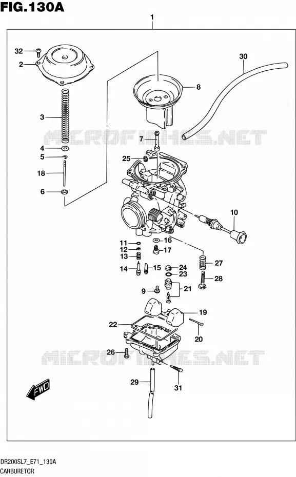 CARBURATEUR Suzuki MOTO 200 DR 2017  DR200S L7 (E71)