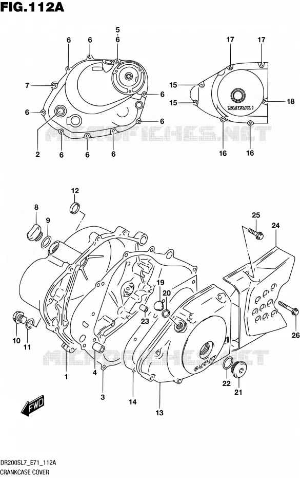 CARTER Suzuki MOTO 200 DR 2017  DR200S L7 (E71)