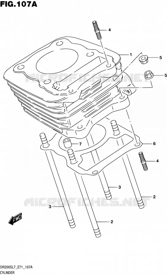 CYLINDRE Suzuki MOTO 200 DR 2017  DR200S L7 (E71)