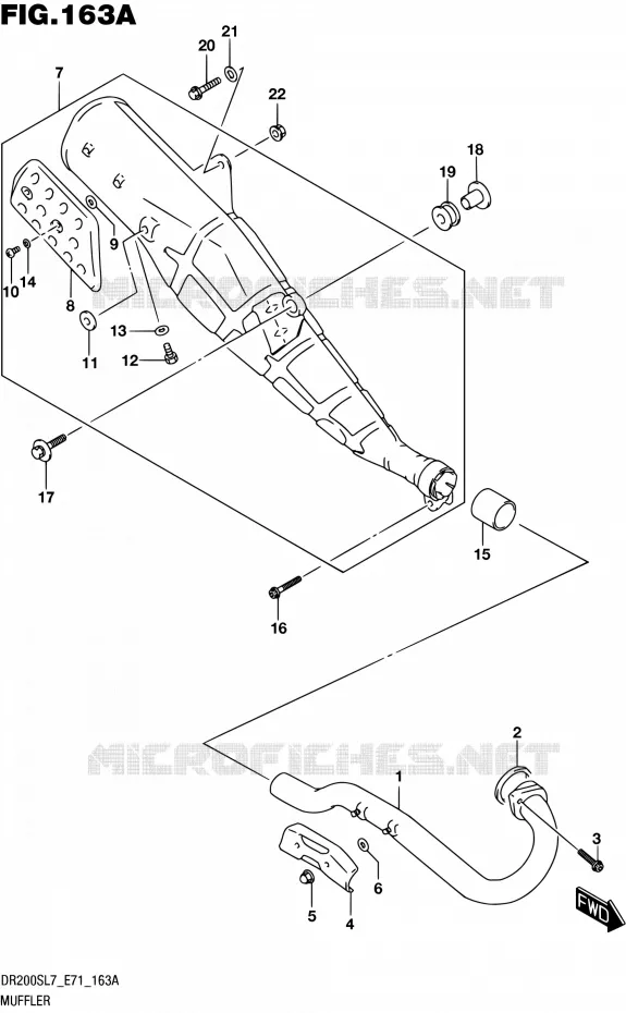 SILENCIEUX Suzuki MOTO 200 DR 2017  DR200S L7 (E71)