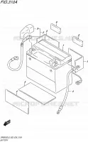 BATTERIE pour Suzuki DR 650 2015