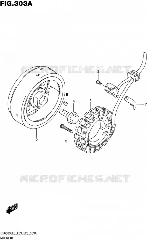 ALLUMAGE ROTOR - STATOR Suzuki MOTO 650 DR 2016  DR650SE L6 (E03,E28,E33)