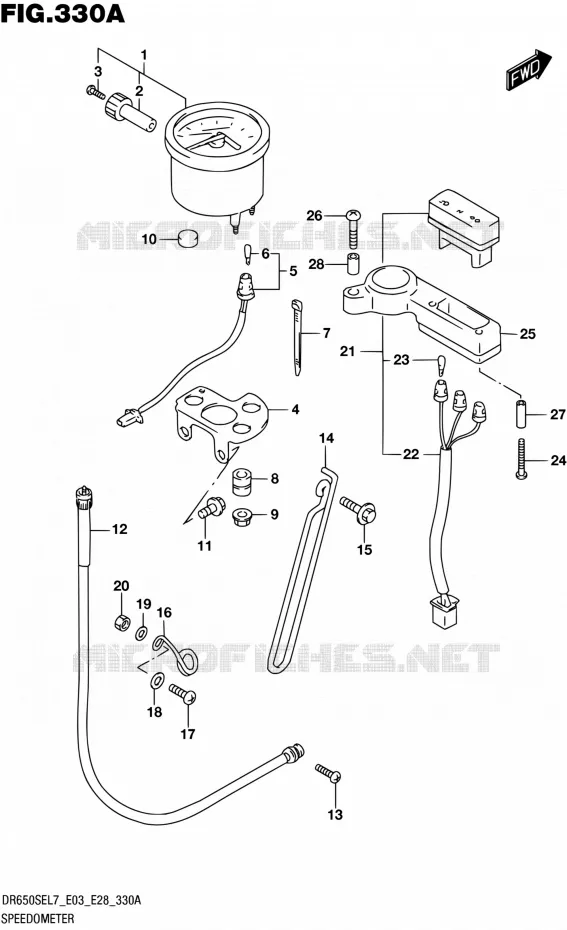 COMPTEUR (DR650SEL7 E03) Suzuki MOTO 650 DR 2017  DR650SE L7 (E03,E28,E33)
