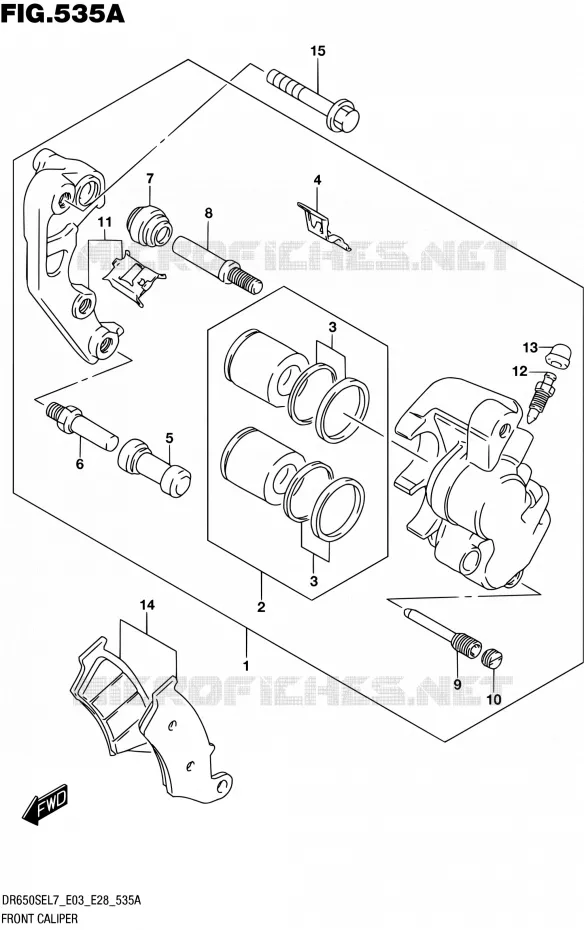 ETRIER DE FREIN AVANT Suzuki MOTO 650 DR 2017  DR650SE L7 (E03,E28,E33)
