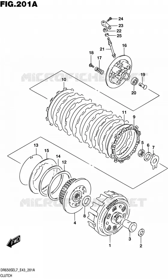 EMBRAYAGE Suzuki MOTO 650 DR 2017  DR650SE L7 (E43)